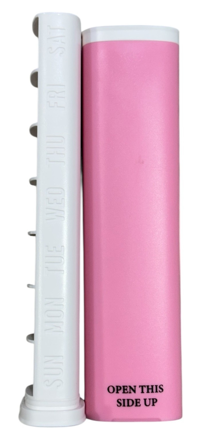 7-Day Slide Pill Case, Pink, Compact Weekly Pill Organizer