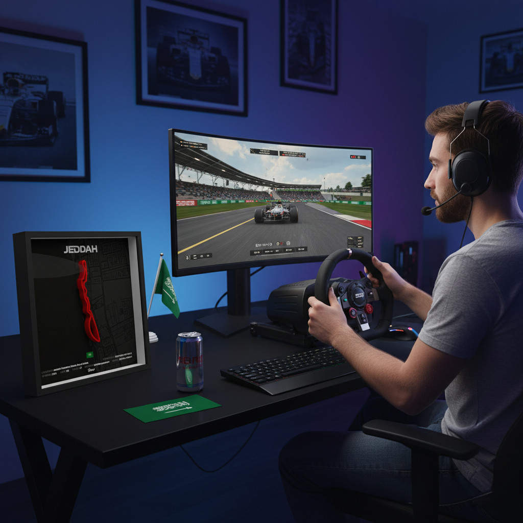 Jeddah Corniche Circuit 3D Shadow Box