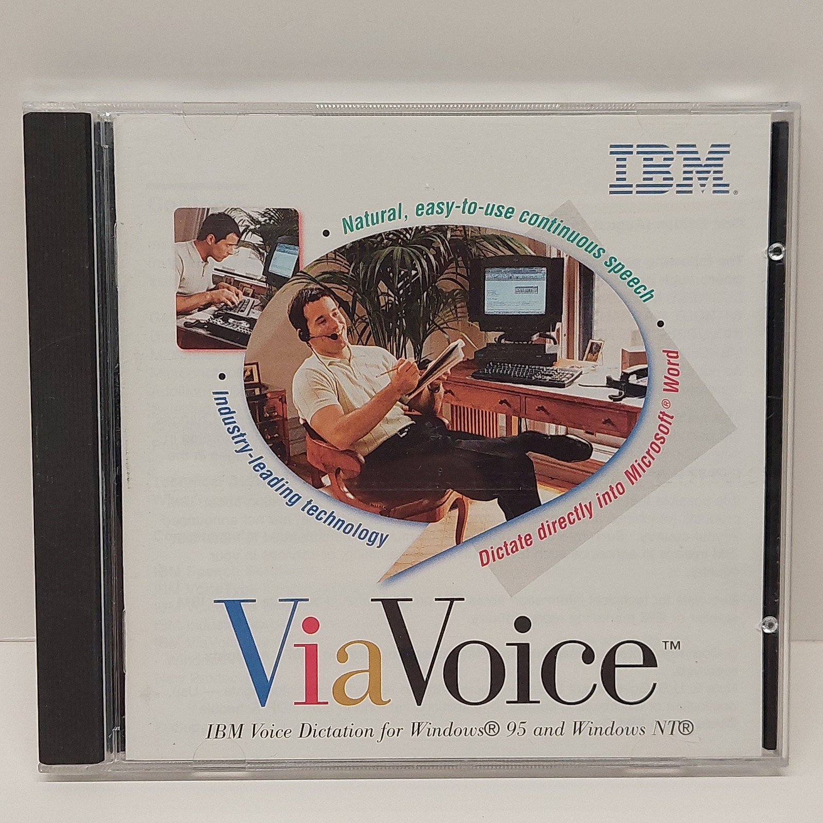 ViaVoice IBM Voice Dictation for Windows 95 & NT ~ 1997 ~ CD-ROM Free Shipping