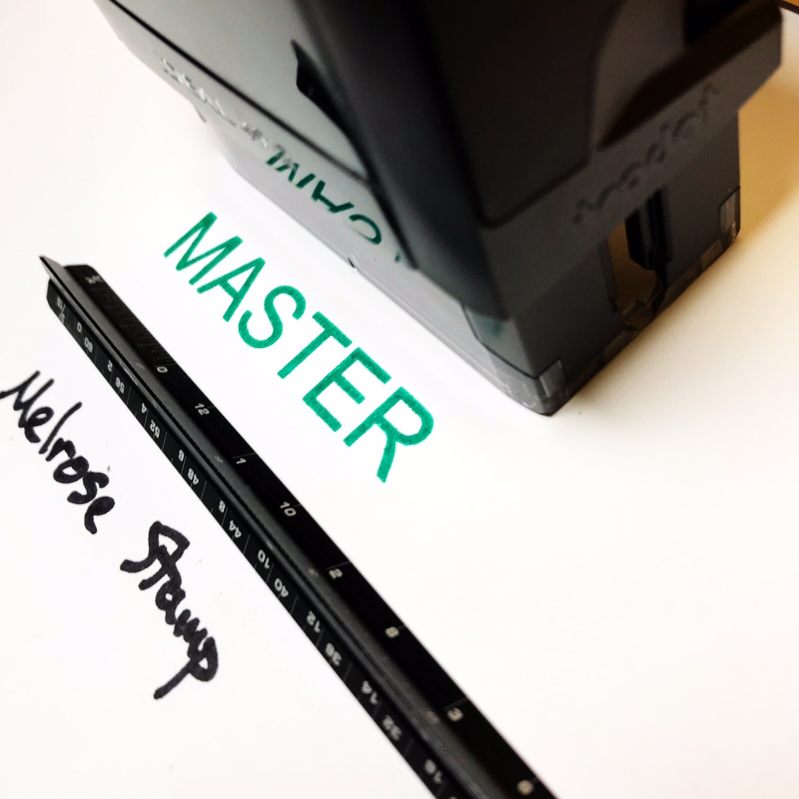 Master Rubber Stamp Self Inking Green Ink Ideal 4913
