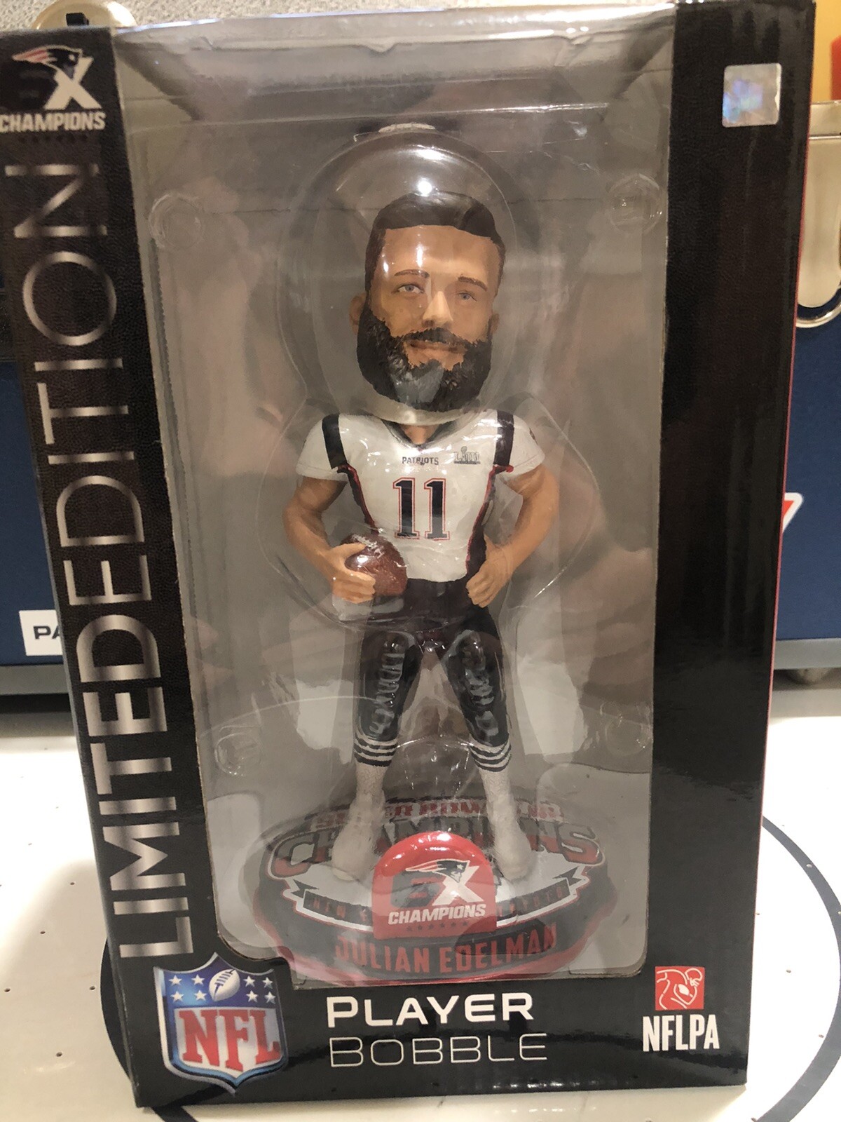 J. Edelman NE Patriots Bobblehead Super Bowl 53 LIII 6X Champs Limited Edition