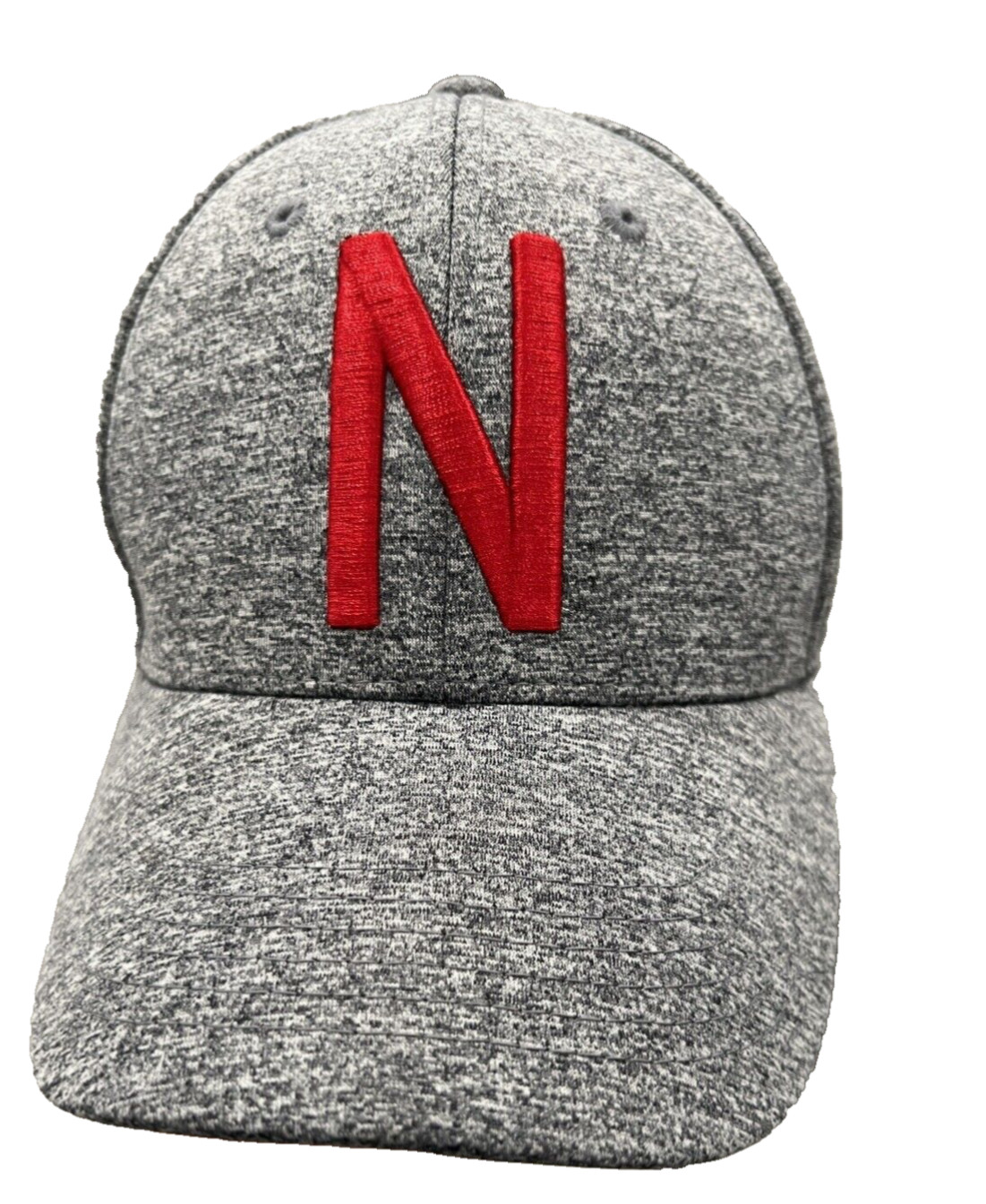 Nebraska Huskers Hat Cap Top of the World Heather Gray  with Red Embroidered N