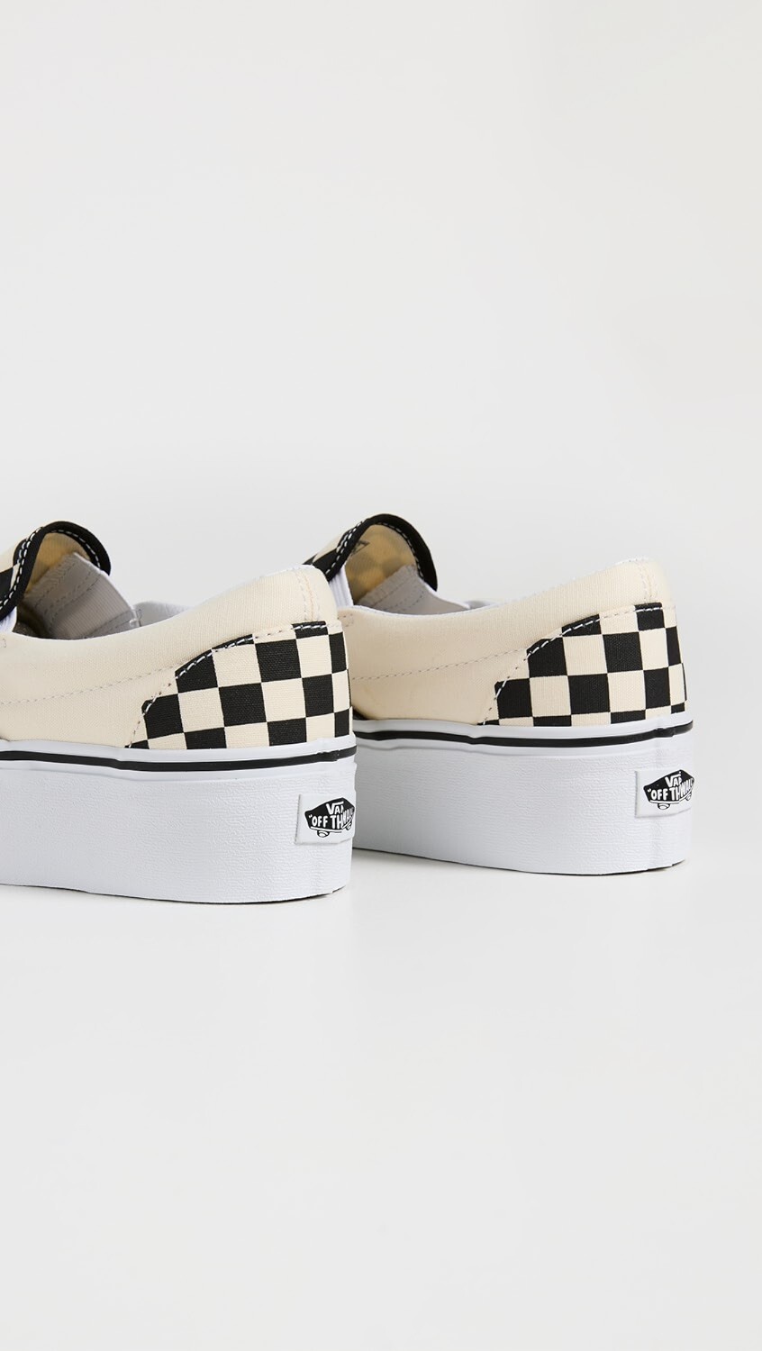 Vans Classic Slip on Stackform Women's SIZE 6-10 34mm platform checkerboard