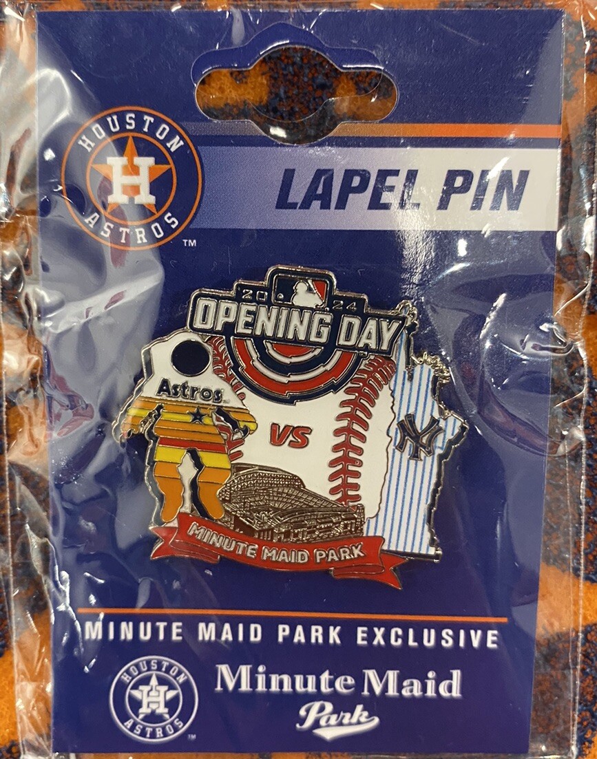 Astros vs Yankees 2024 Opening Day Commemorative Lapel Pin 3/28/2024 Minute Maid