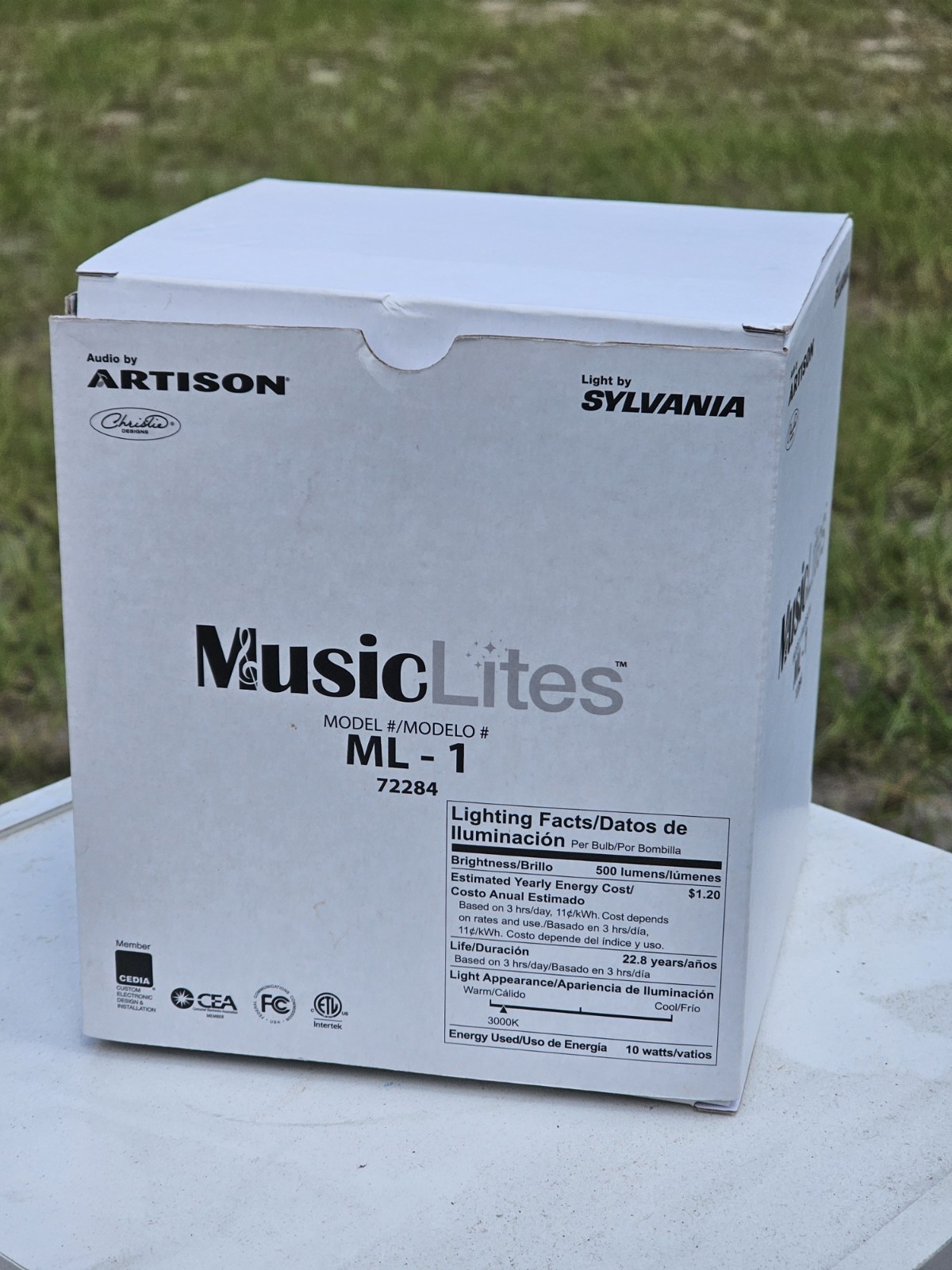 Sylvania Music Artison Audio  MusicLites Loudspeaker LED Light Model # ML-1