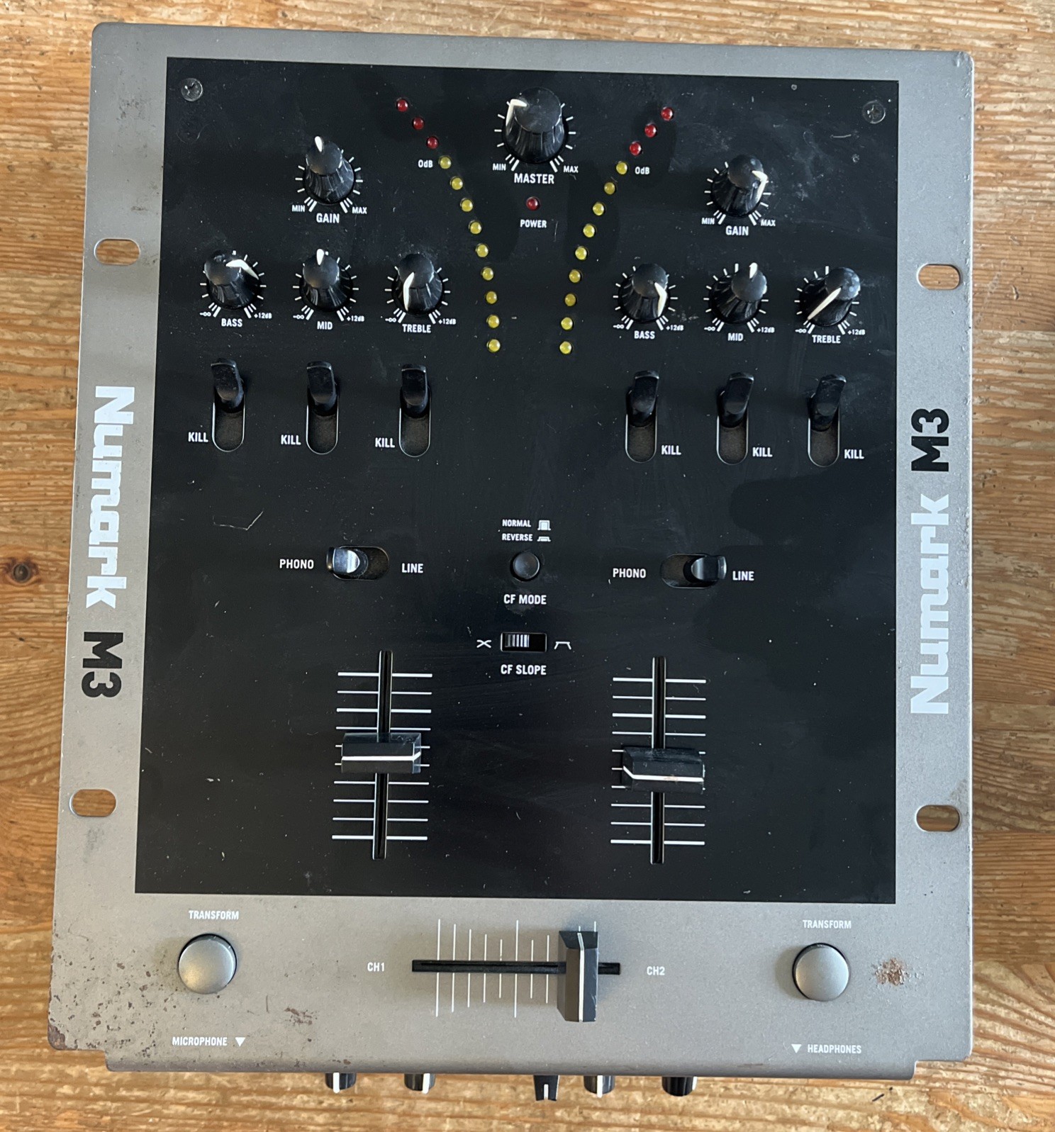 Numark M3 Tabletop 2 Channel DJ Mixer Untested For Parts or Repair