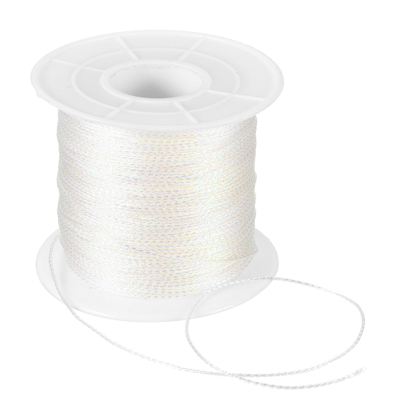 109 Yard Metallic Cord,1mm(0.04inch) White Ornaments Strings