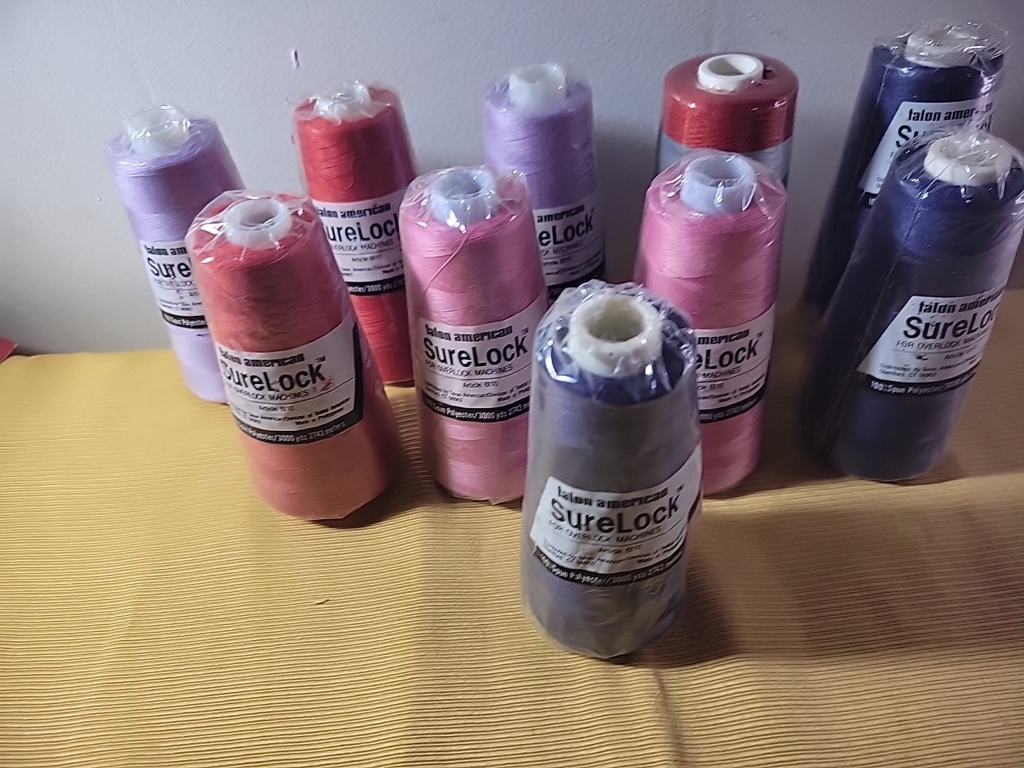 10 large open spools thread -Maxilock -Talon Surelock - Mixed Color