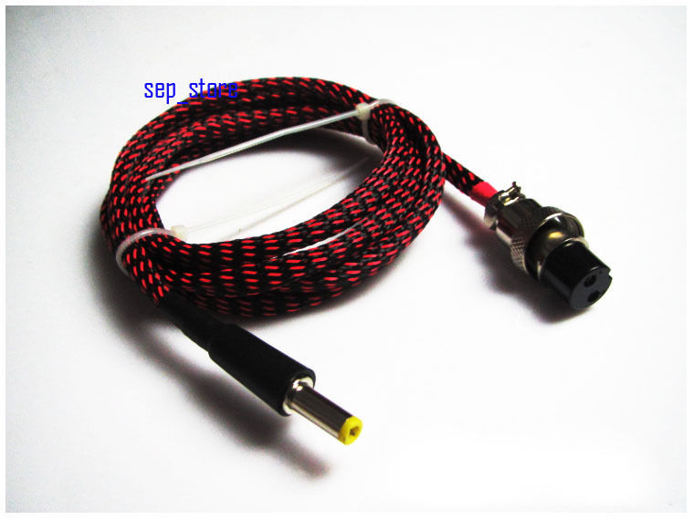 1.2M GX16 2Pin To 5.5*2.1mm DC Power Supply Cable For Linear PSU LPS