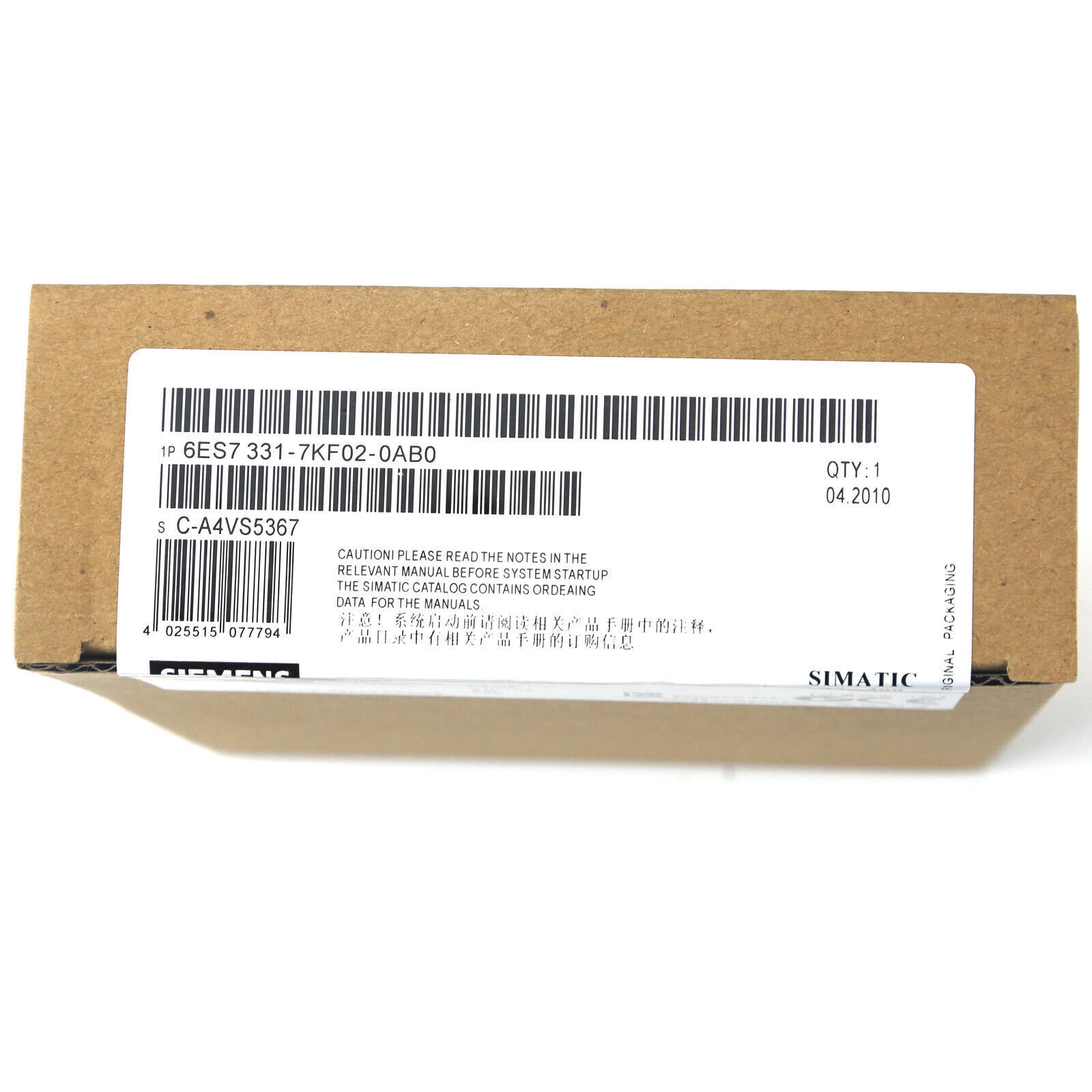 New Siemens Analog Input Module 6ES7331-7KF02-0AB0 6ES73317KF020AB0