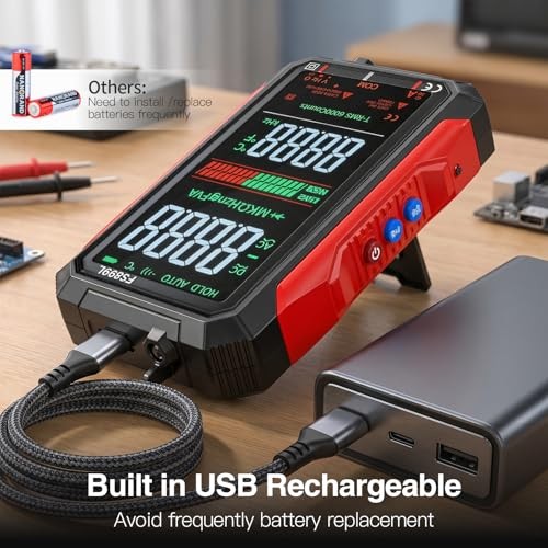 USB Rechargeable Digital Multimeter Smart Automatico True Rms Professional USB