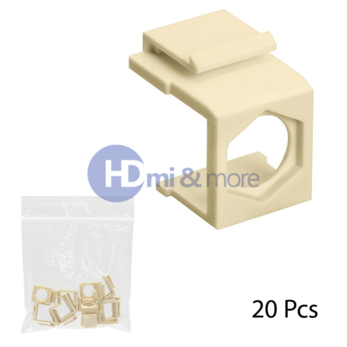 20x Blank Insert for F Type Connector Fits Keystone Wall Plate Ivory