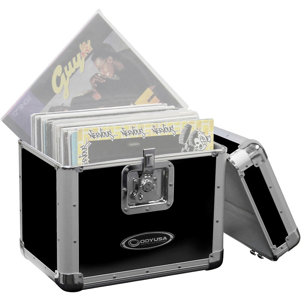 Odyssey KLP2BLK Stackable Record Utility Case for 12" Vinyl Records and LPs