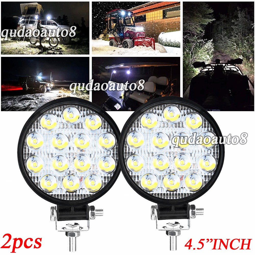 Round 4.5" LED Work Lights Lamp pods fit Truck, Tractor ,Boat, UTV ,ATV Lighting