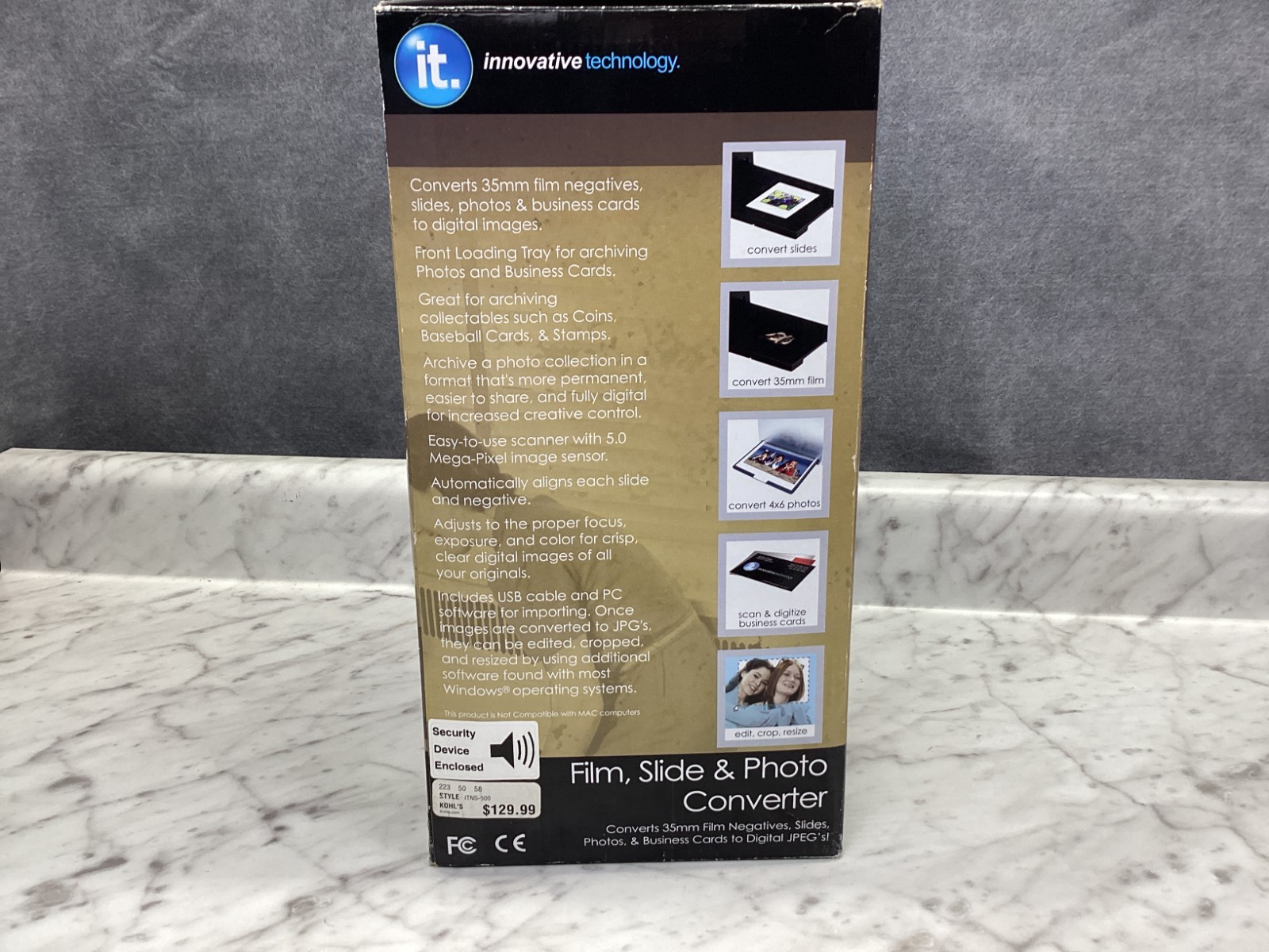 It Innovative Technology Film Slide Photo Scanner Converter ITNS-500 - 35mm film