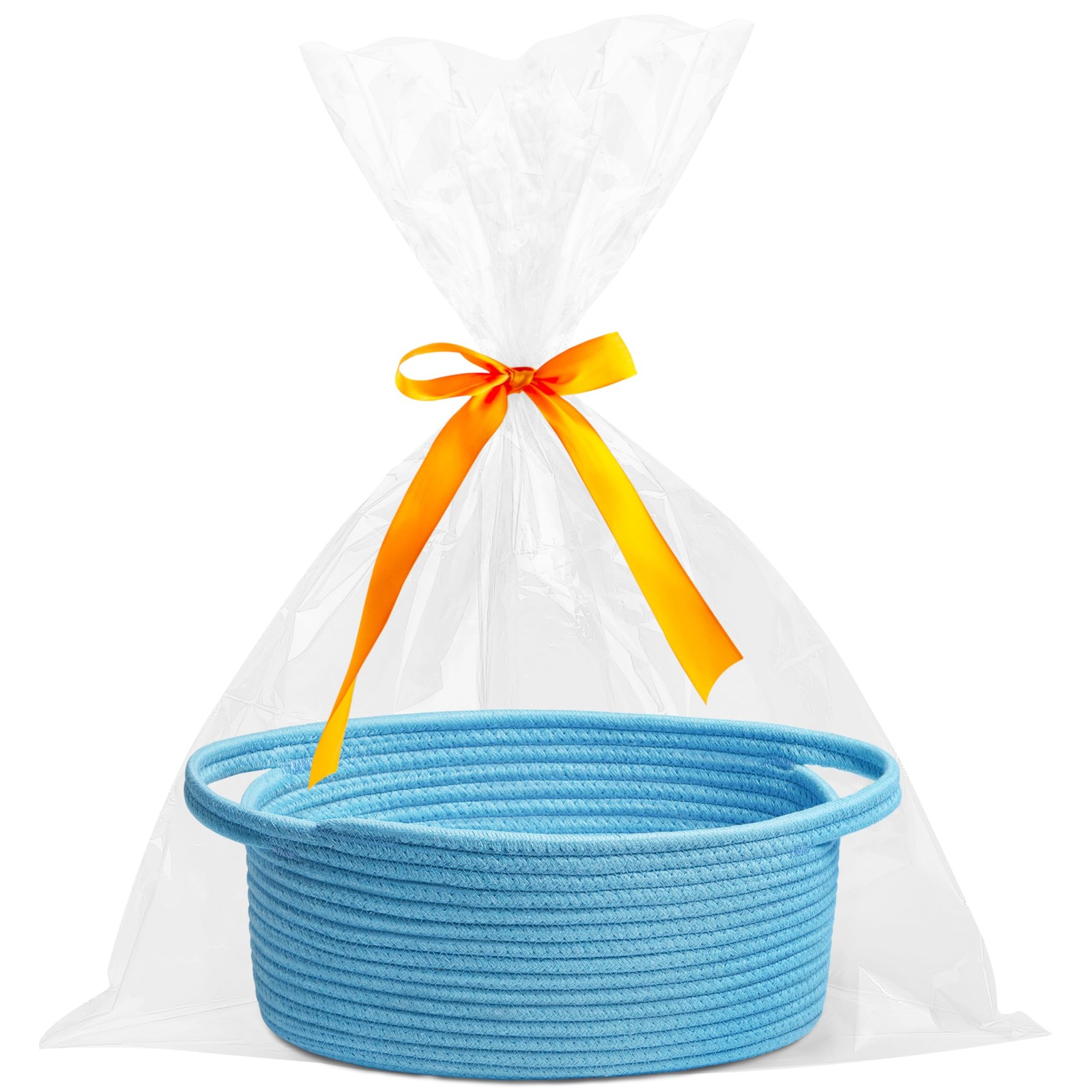 Pro Goleem Small Woven Basket with Gift Bags and Ribbons Durable Baskets for ...