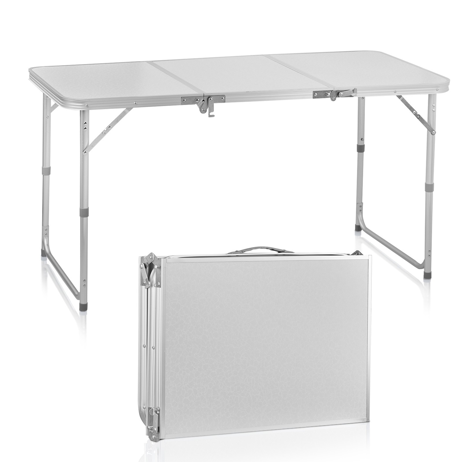 New Aluminum Folding Table 4FT Portable Outdoor Picnic Camping Table US