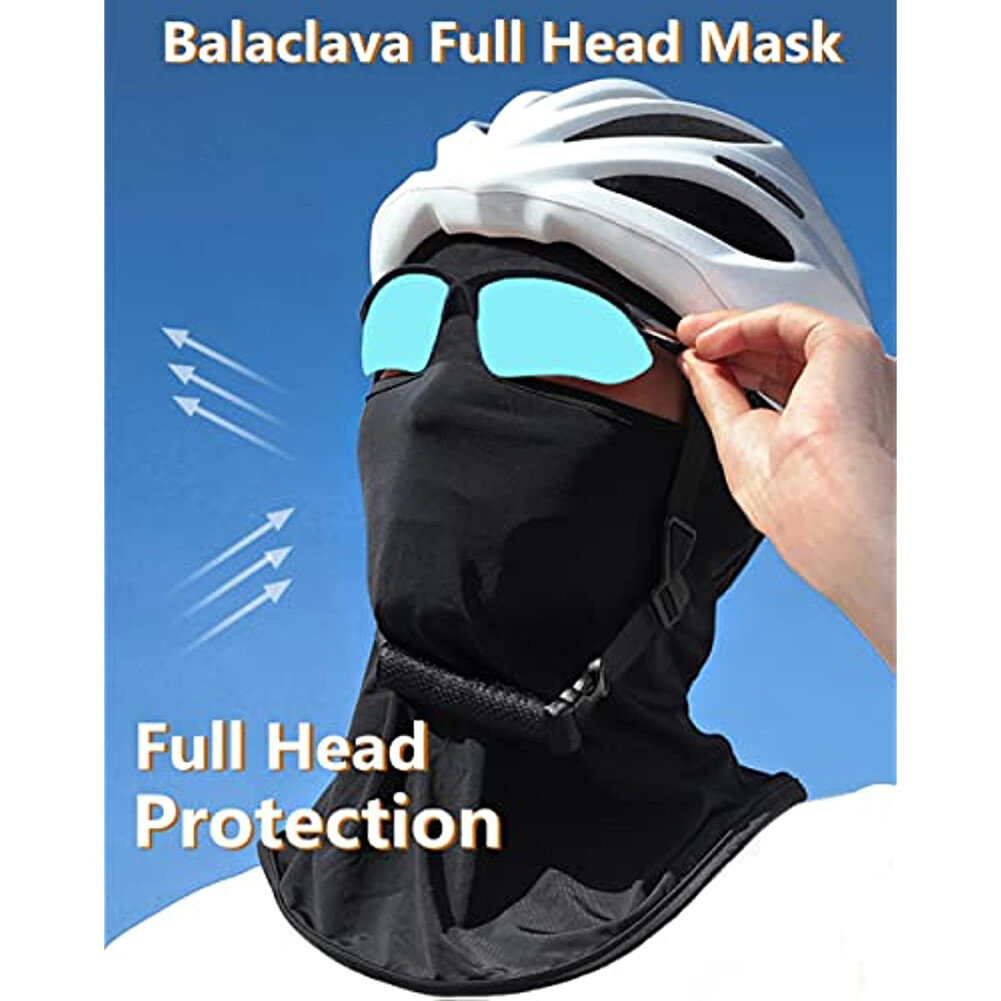 2 Holes Balaclava Ski Mask Thin Full Face Mask for Motorcycle Bike Cycling Cap