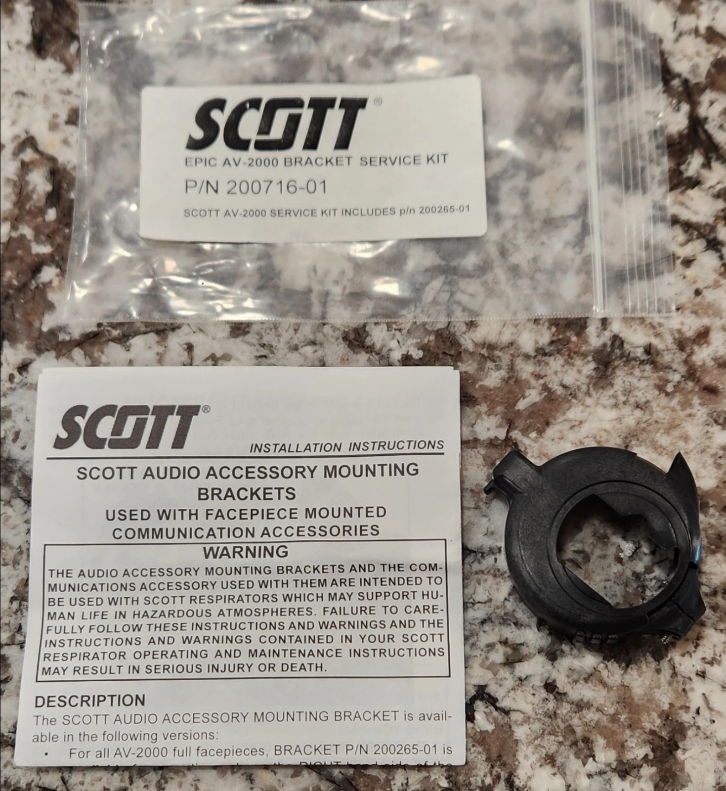 1 NEW Scott AV2000 Voice EPIC Amp Mounting BRACKET 200716-01