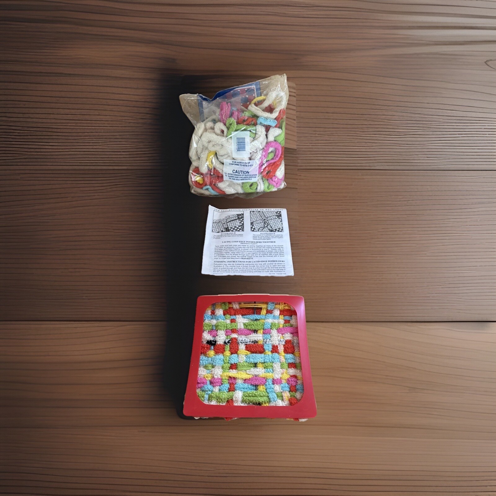 Classic Potholder Kit, Loom Hook & Loops, Original Package, Weave Braid