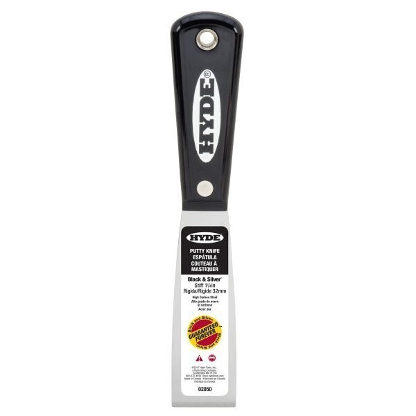 Hyde Tools - Stiff Black & Silver Putty Knife