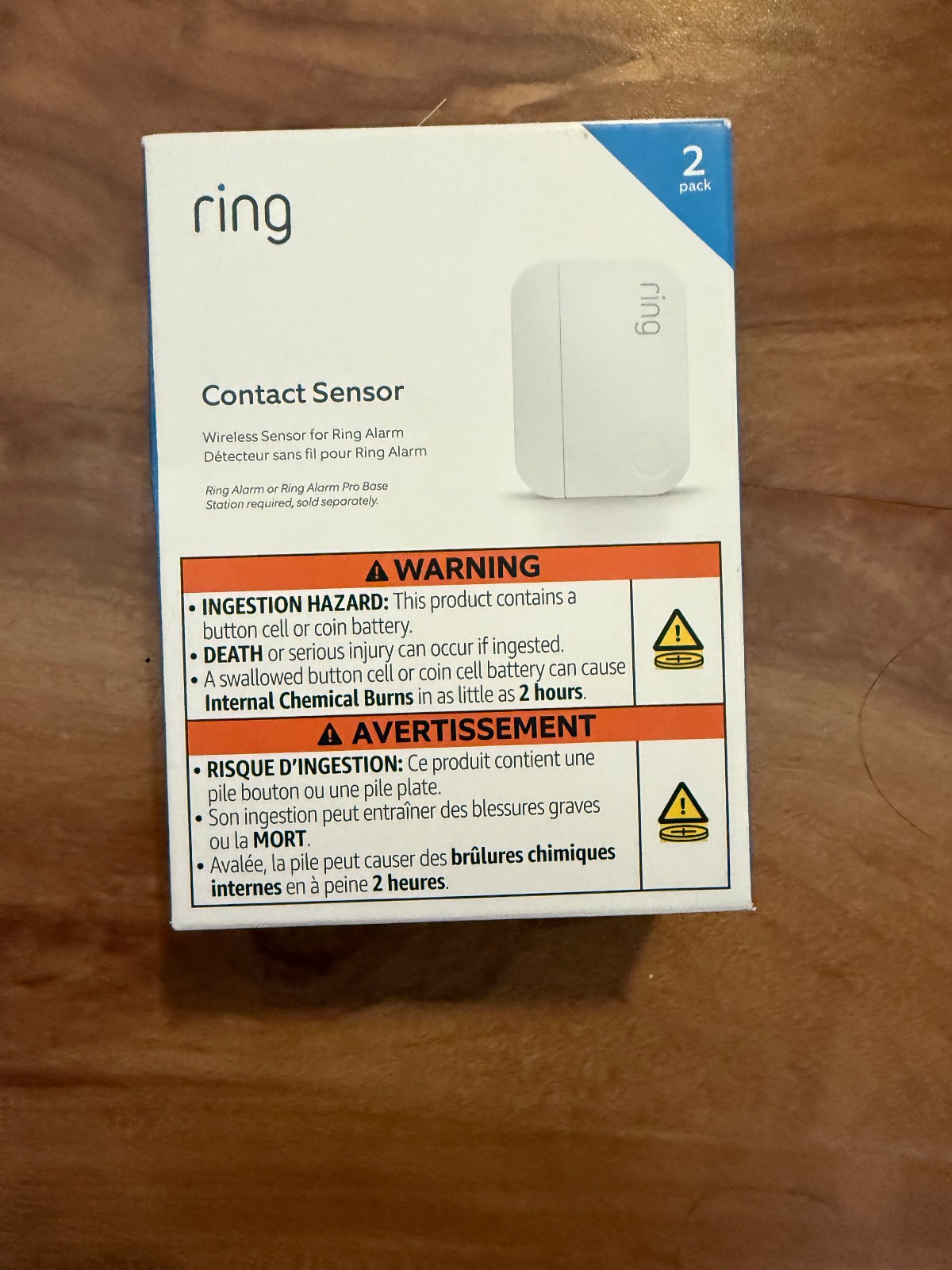 Ring Alarm Contact Sensor 2nd Gen 2 Pack Wireless Z Wave Plus White New Selaed