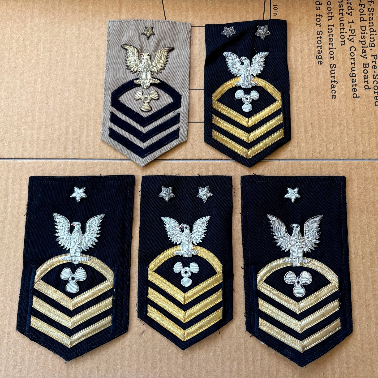 Vintage Machinist's Mate Chief & Senior Chief Petty Officer Rate Sleeve Patches