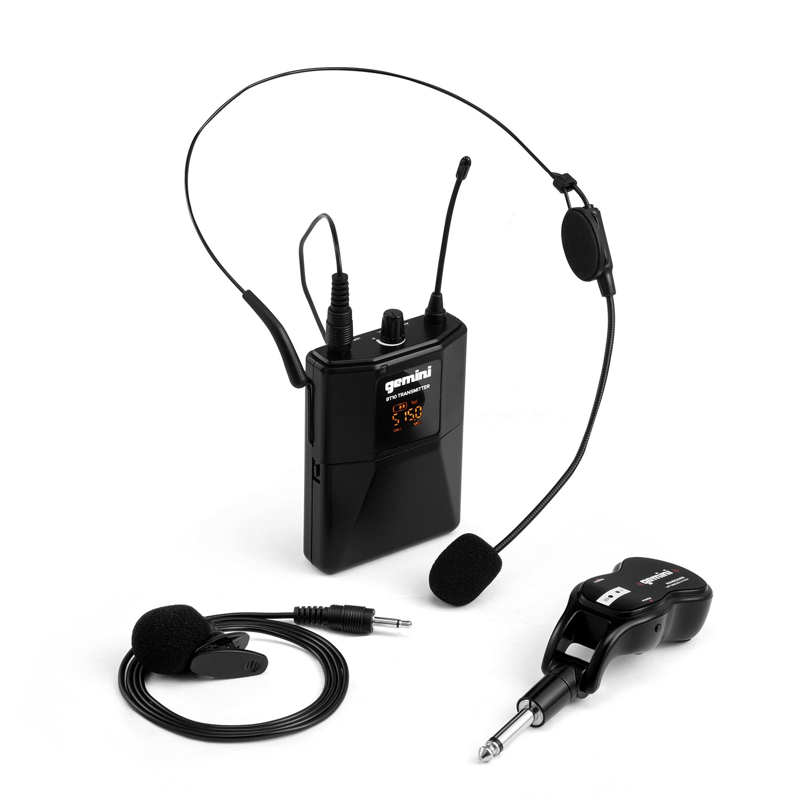 GMU-HSL100 Professional Wireless Headset Lavalier Rechargeable Battery Powered