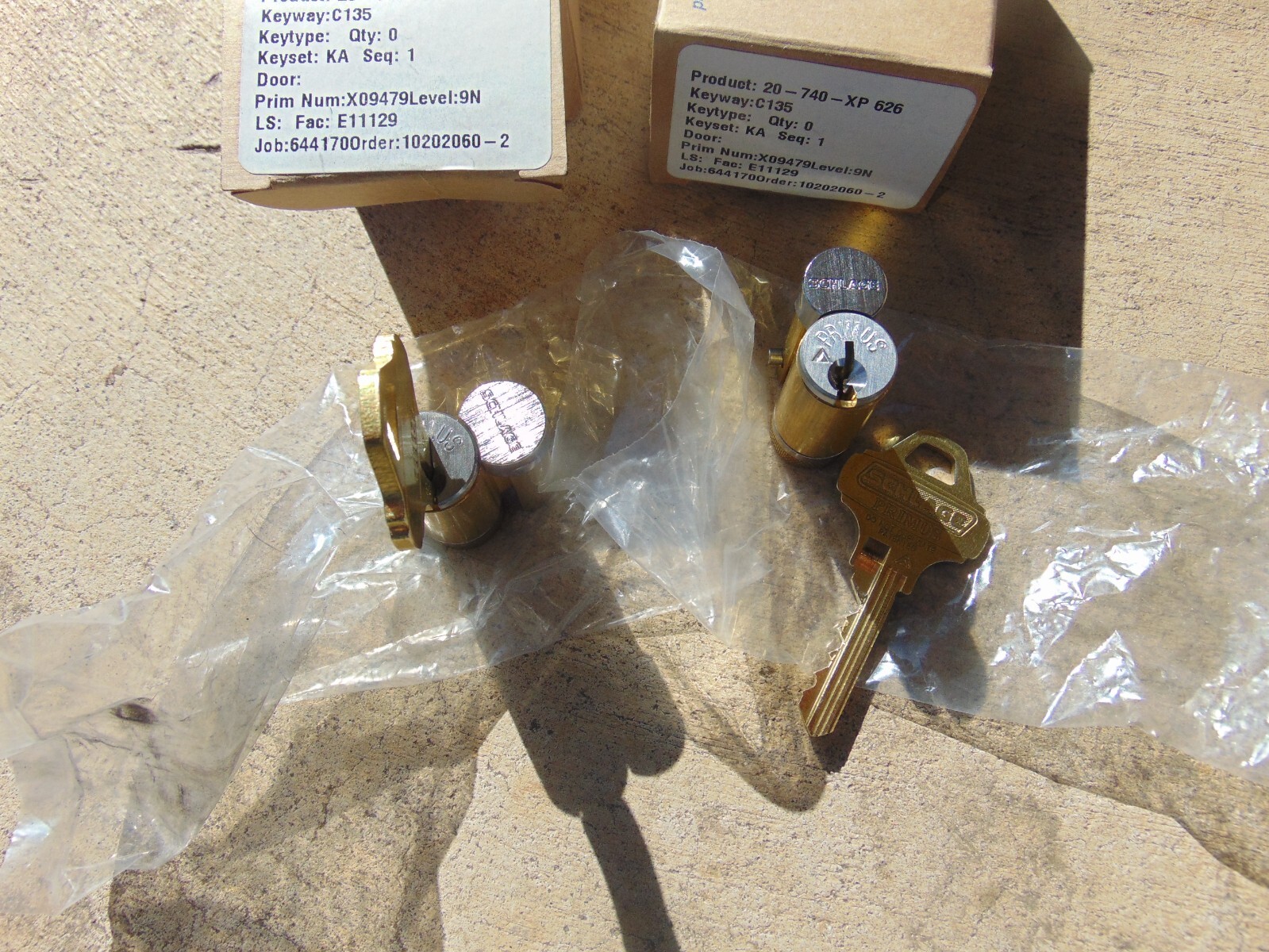 2 EVEREST SCHLAGE PRIM C135 XP 626 IC CORE LOCK WITH 2 KEY LOCKSMITH