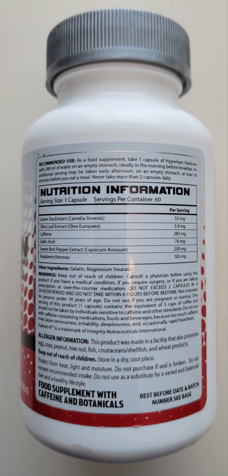 Hyperstrength - Hyperlean Hardcore - Advanced Formula - Exp 06/2026