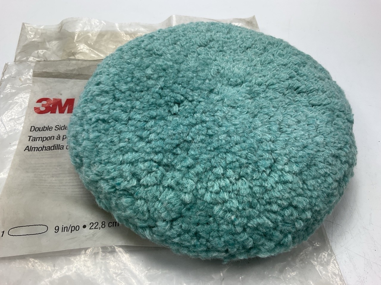 3M 33282 Double Sided Wool Polishing Buffing Pad, 9" Diameter