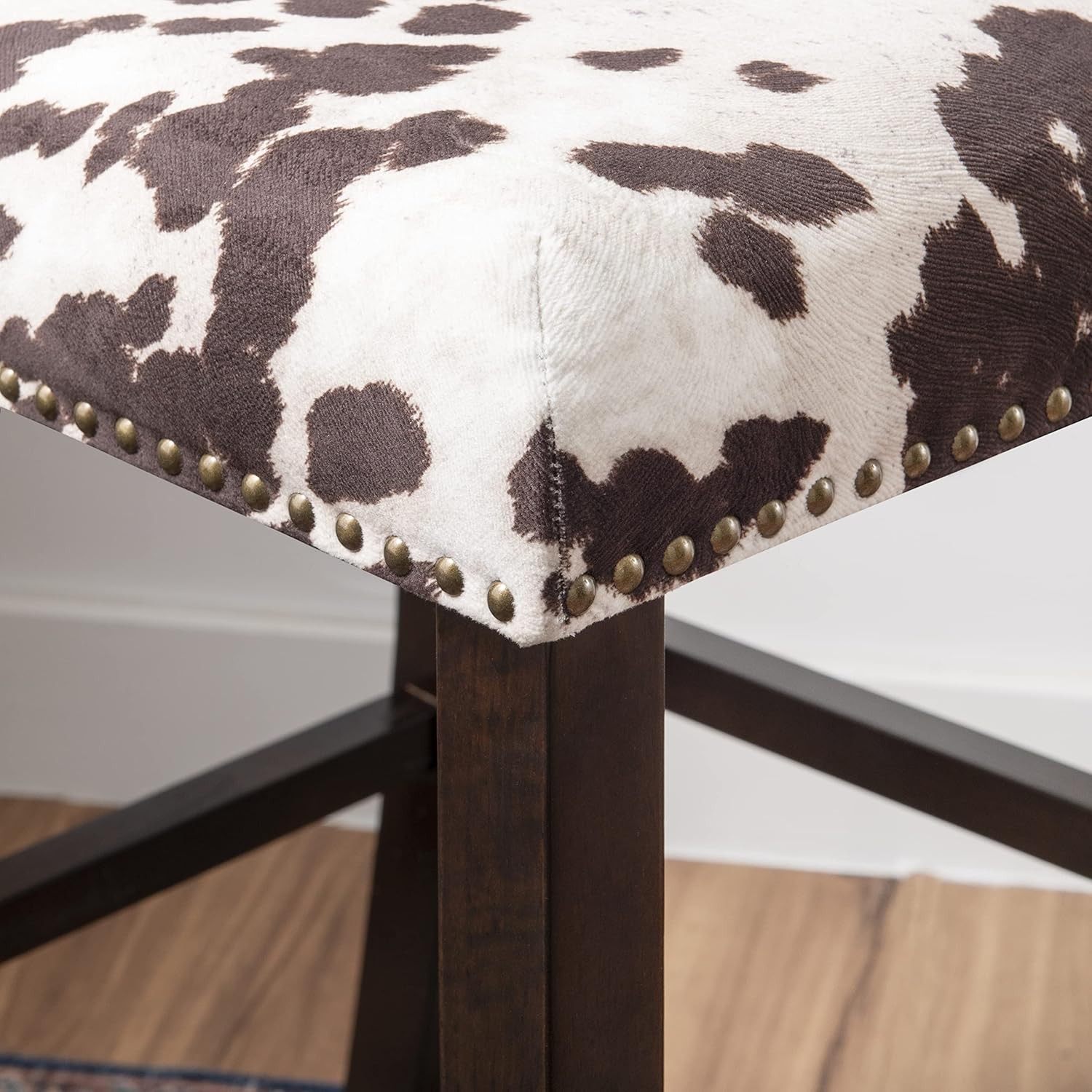Udder Madness Corey Bar Stool 19"W x 22.5"D x 44.75"H Brown