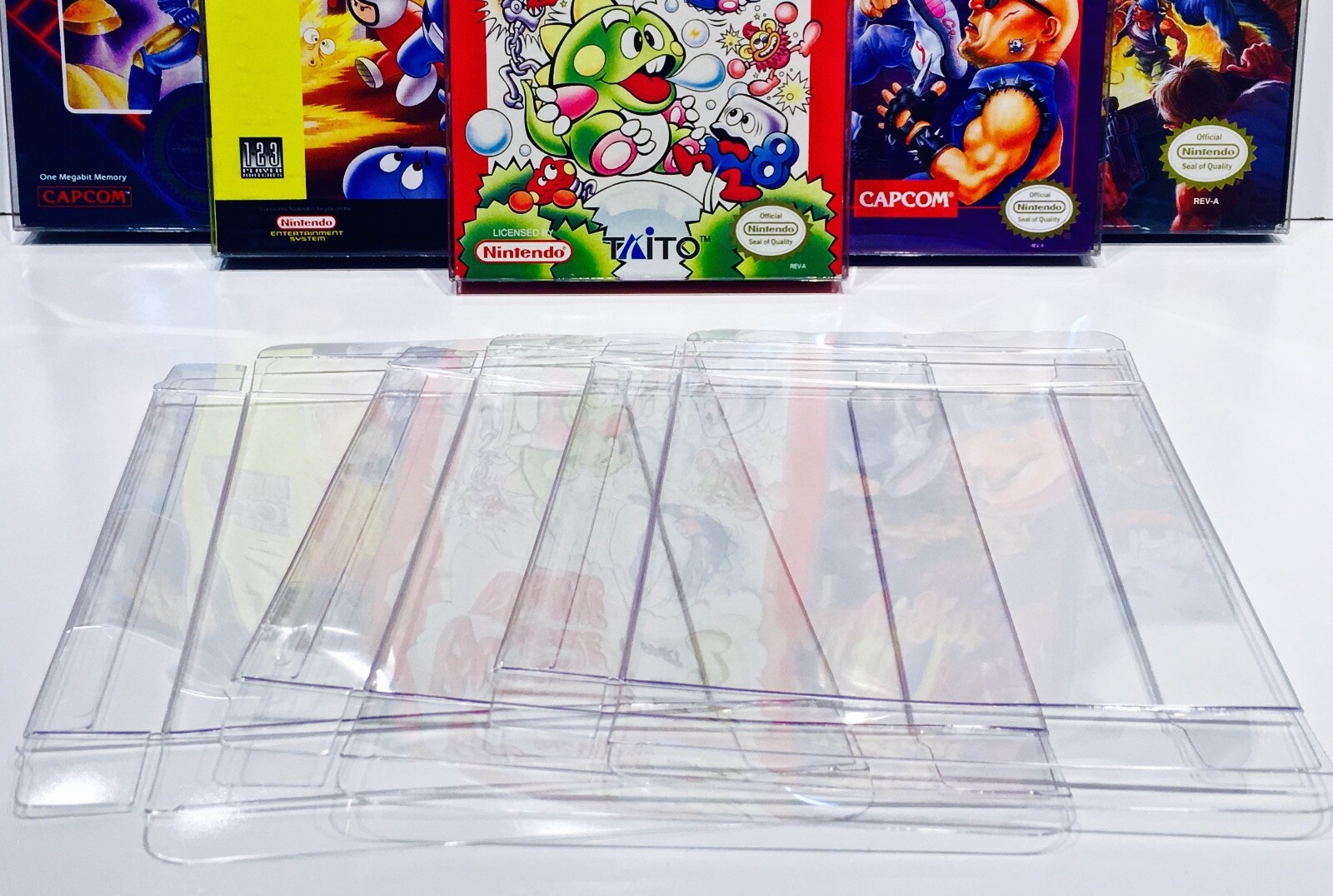 50 NINTENDO NES Box Protectors  Custom Clear Video Game Display Cases CIB