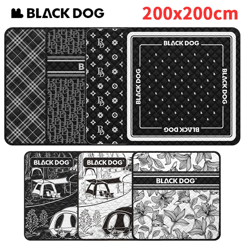 BLACKDOG Ultrasonic Picnic Mat 200x200cm Cotton Aluminum Film Carpet