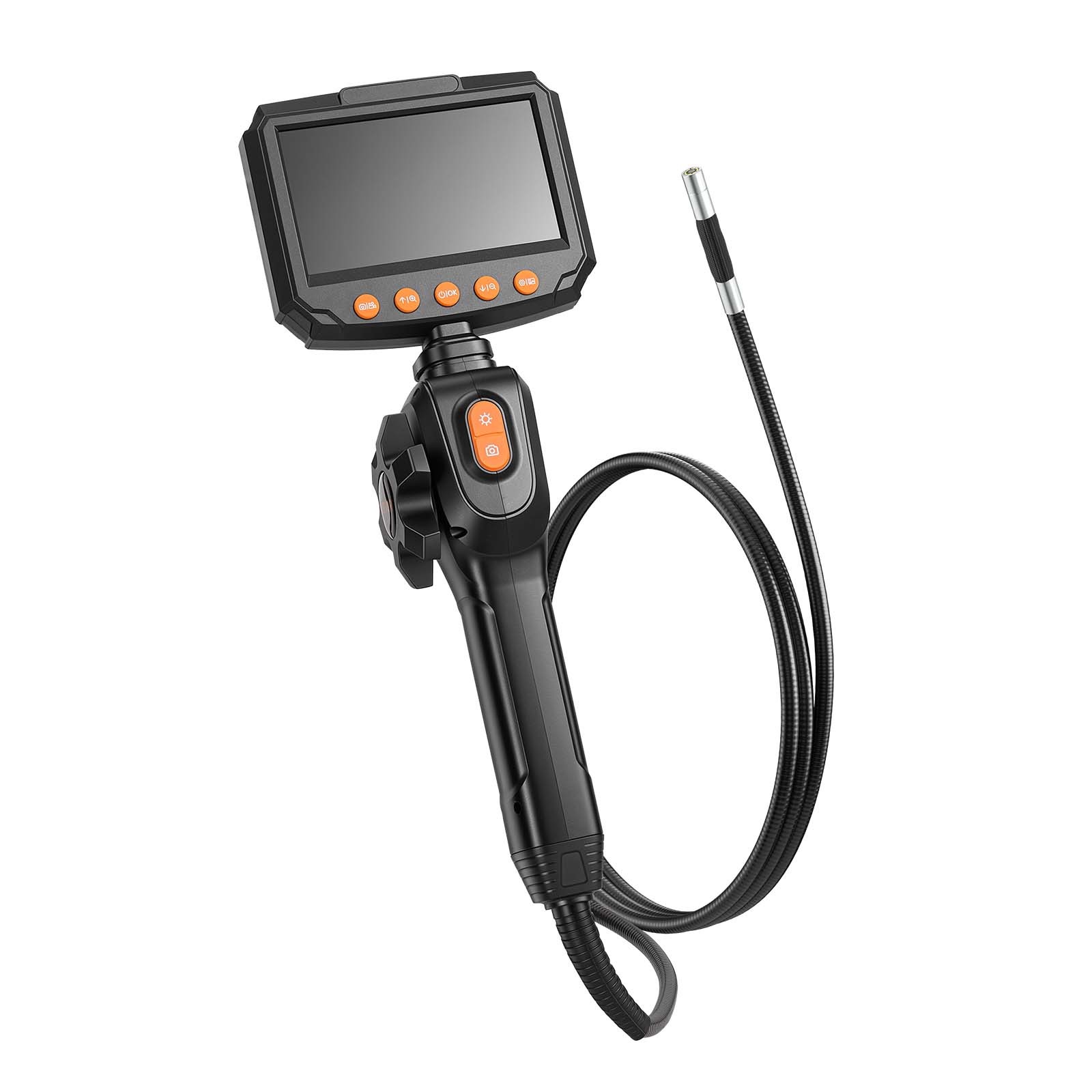 VEVOR 2-Way Articulating Borescope Camera Endoscope with 4.3" IPS Screen 8X Zoom