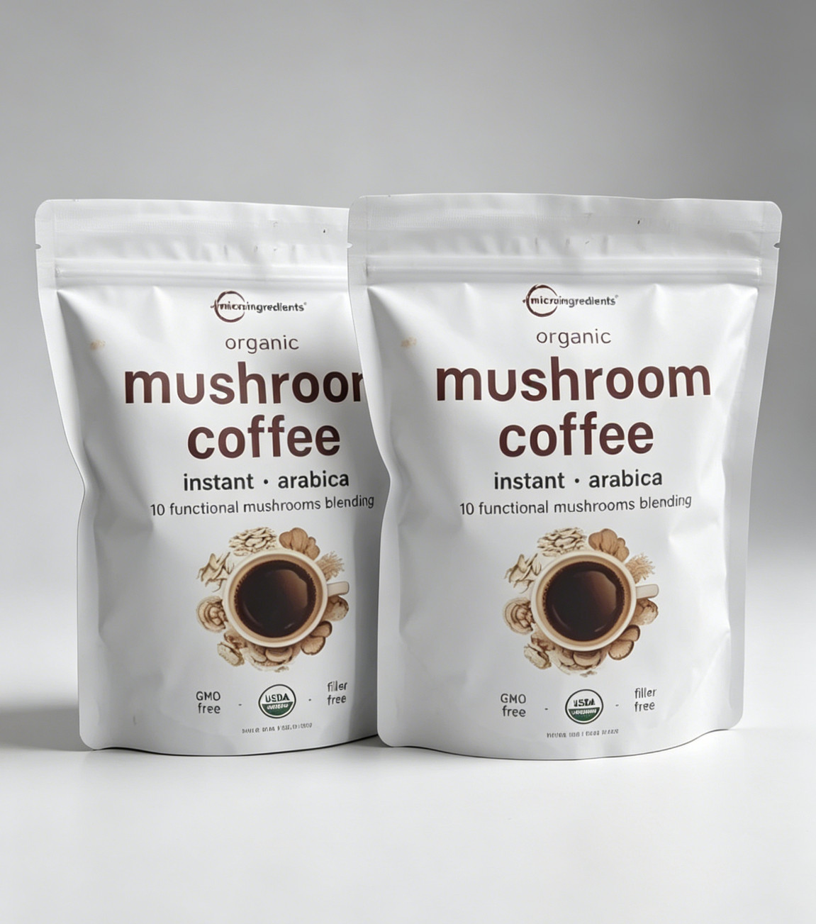2 Pack Organic Instant Mushroom Coffee, 28 oz (793 g)/1 pack