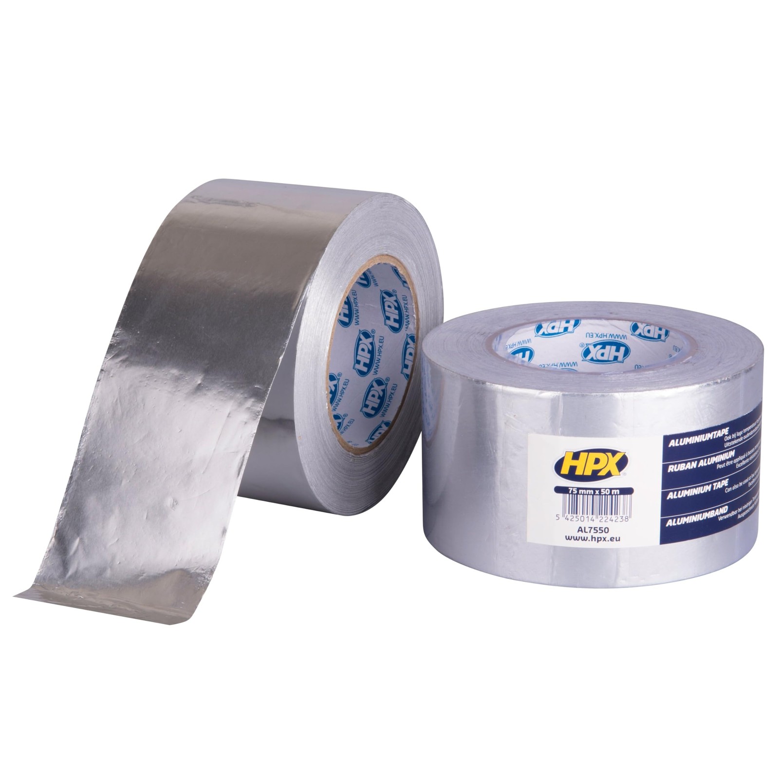 HPX AL7550 Aluminum Duct Tape 75mm x 50m for Sealing and Mounting