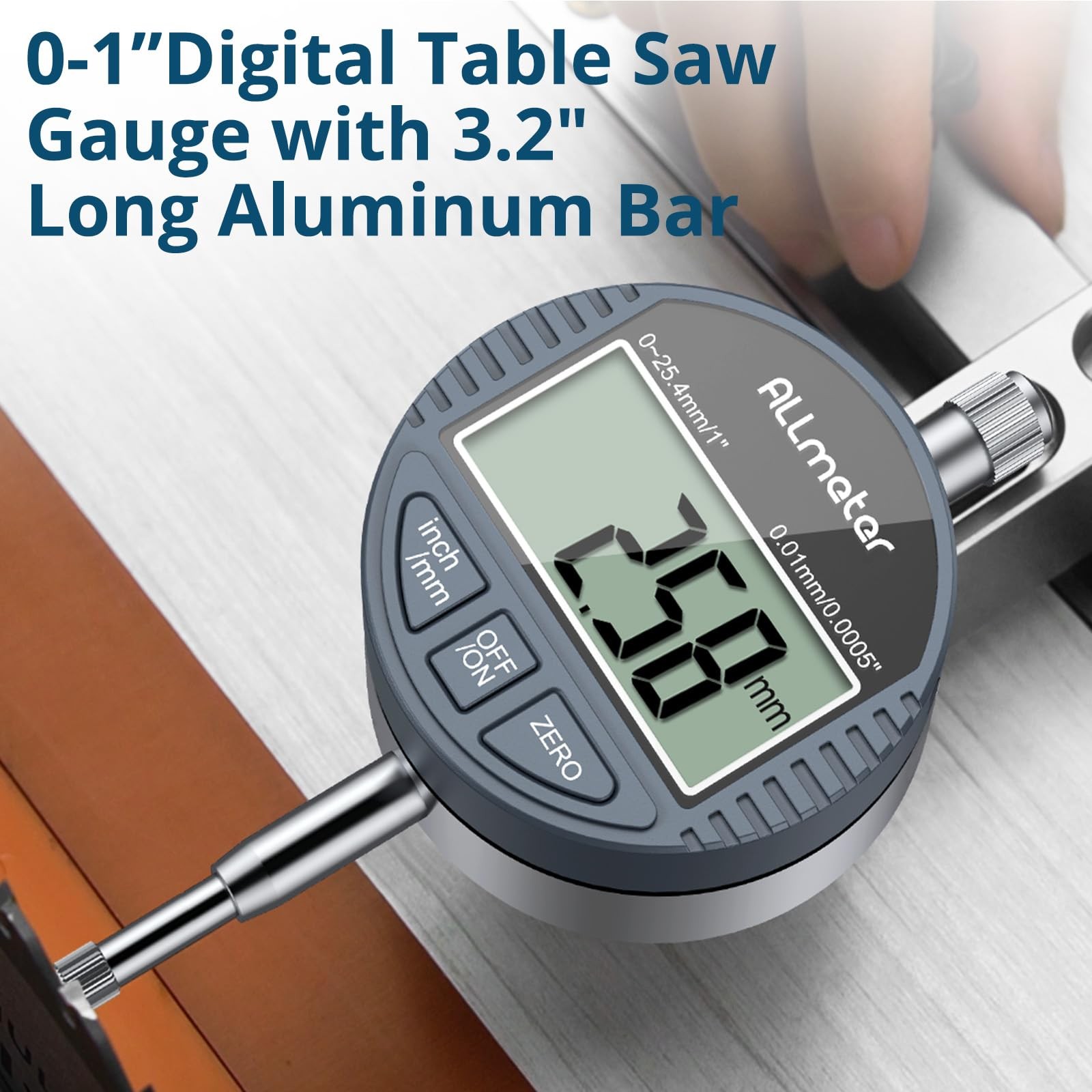 Digital Table Saw Gauge with Dial Indicator 0-1 Inch Range