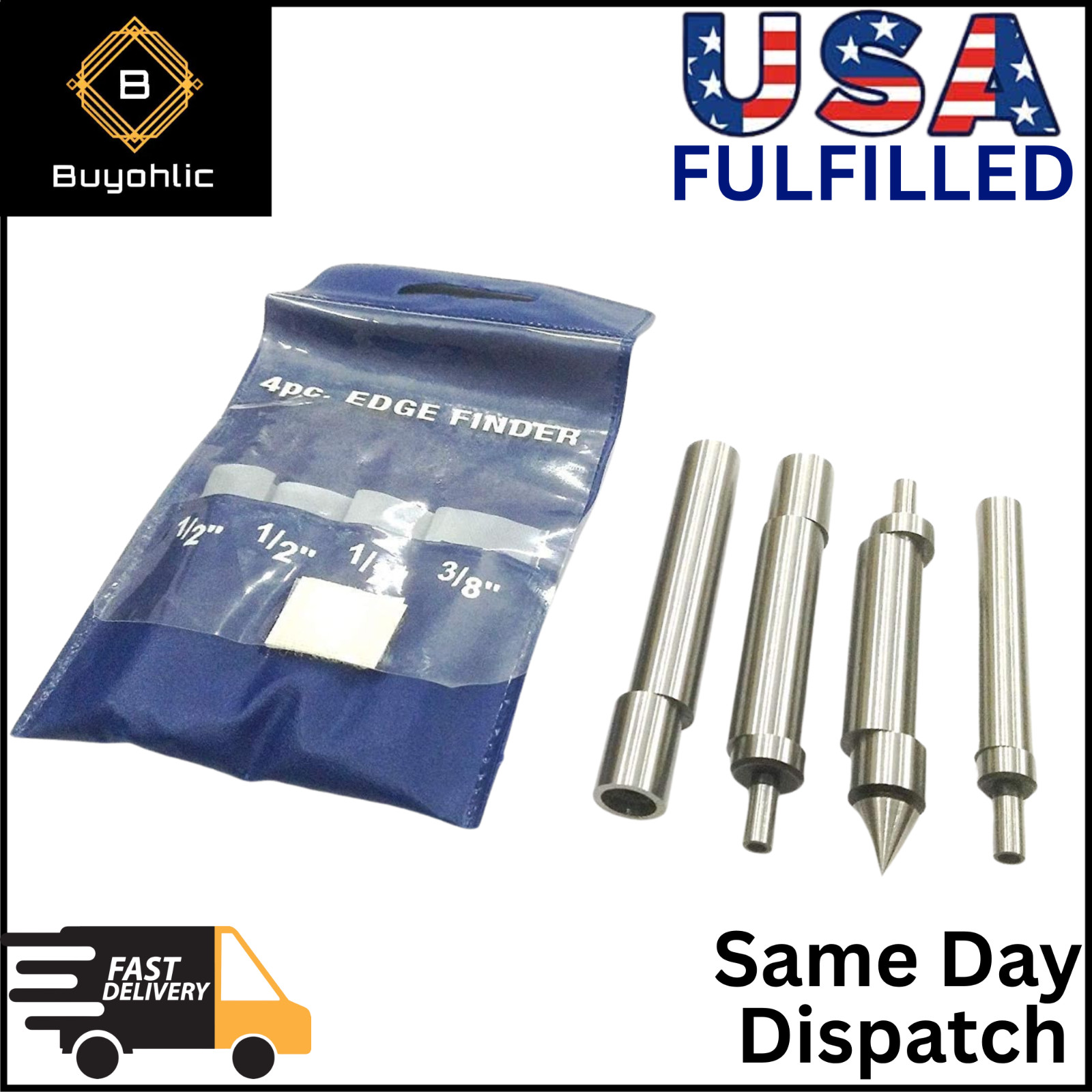 Tool Steel Quality 4pcs Edge Finder Set Include EF-130, 132, 133,134