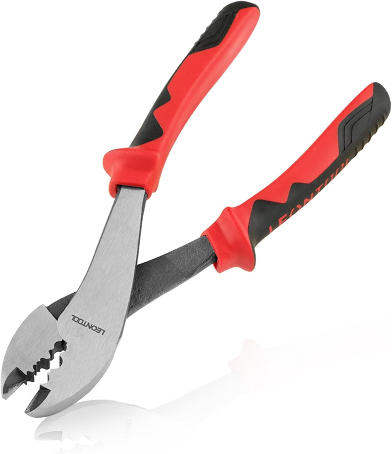 Wire Crimping Tool with Wire Cutter, 8-Inch Electrical Pliers | TPR Handle, 10 t