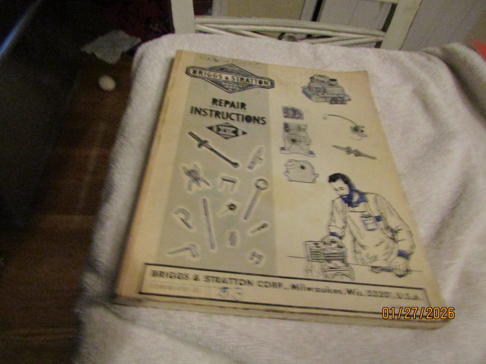 Vintage Briggs & Stratton Repair Instructions Manual IV Form MS-4750-101 12 1973