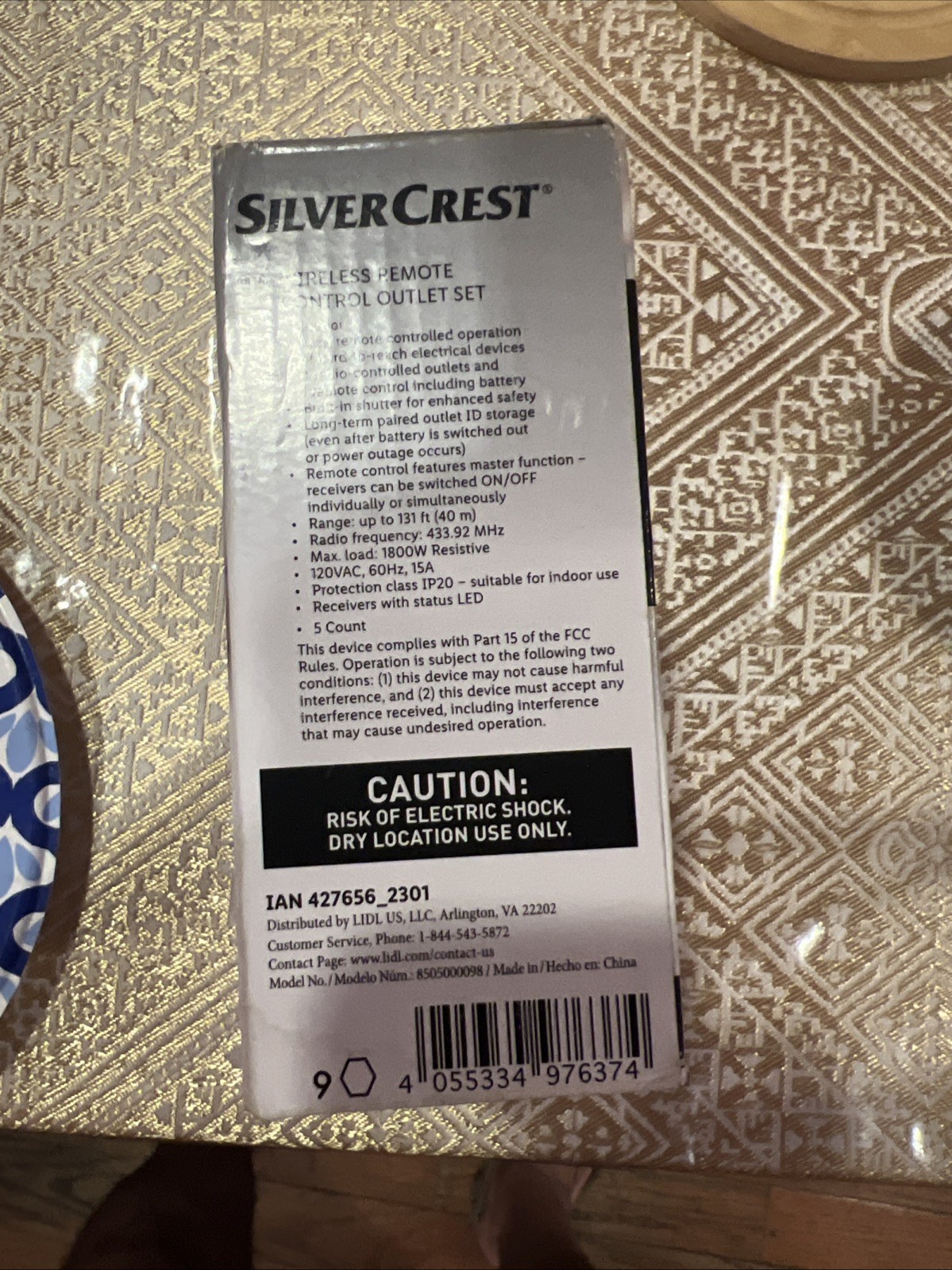 SilverCrest Indoor Wireless Socket Set - Up To 40m Range / 5 Piece Set