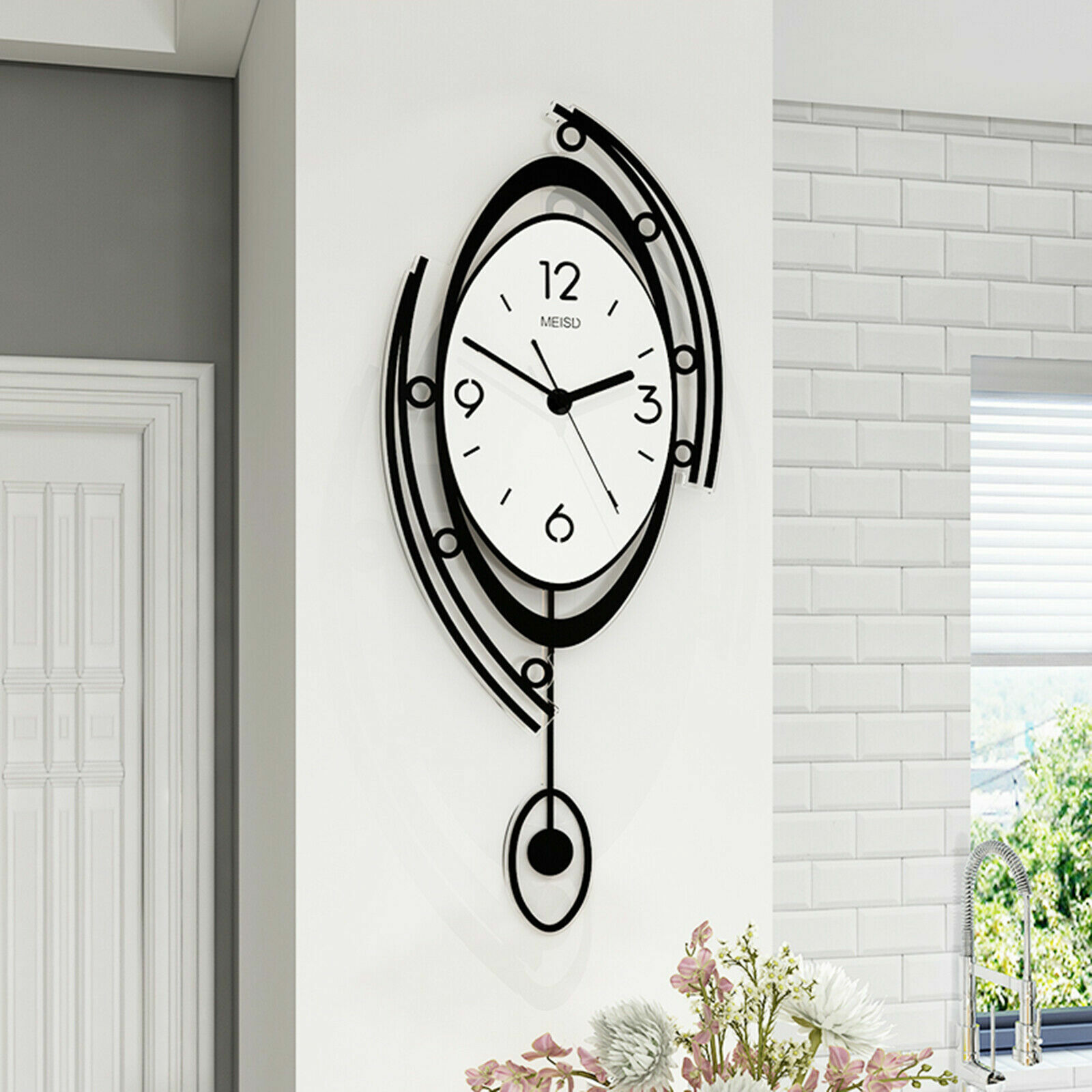 Modern Bedroom Art Decor Nordic Wall Clock 3D Creative Clock Living Room New