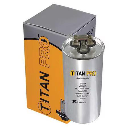Titan Pro Trcfd355 Motor Dual Run Capacitor, 370 To 440V Ac