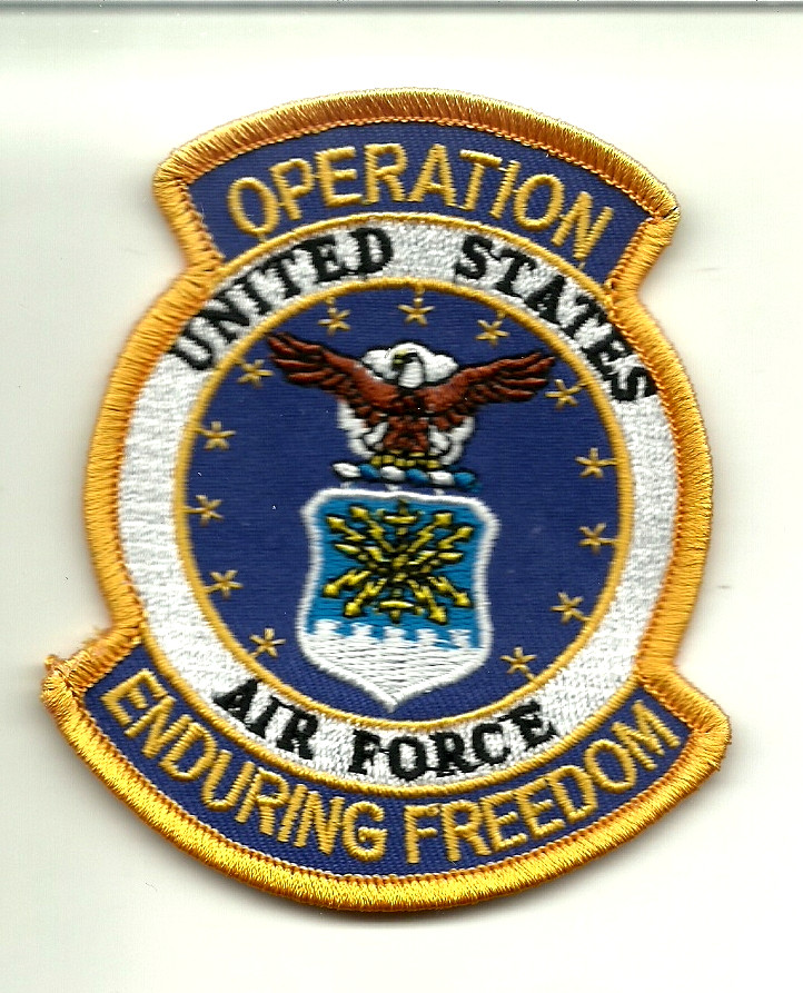 US AIR FORCE Enduring Freedom Veteran   IRON ON PATCH