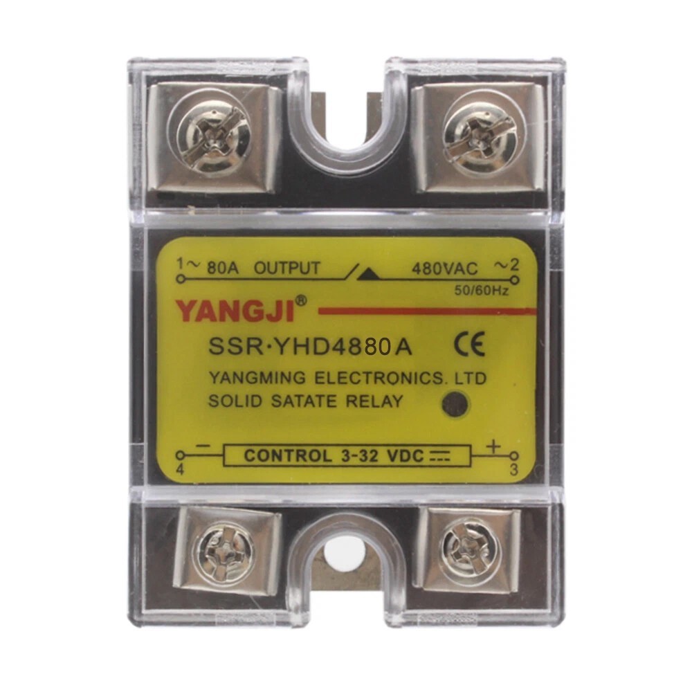 Solid State Relay SSR 80A DC3-32V Control AC24-480V DC Control AC YHD4880A