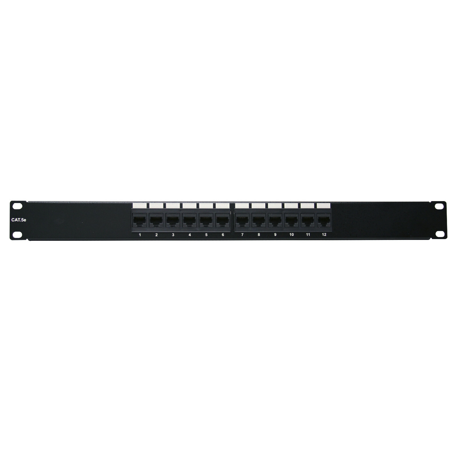 12 Port Cat5e Ethernet Patch Panel 1U Networking Rackmount Wall Mount