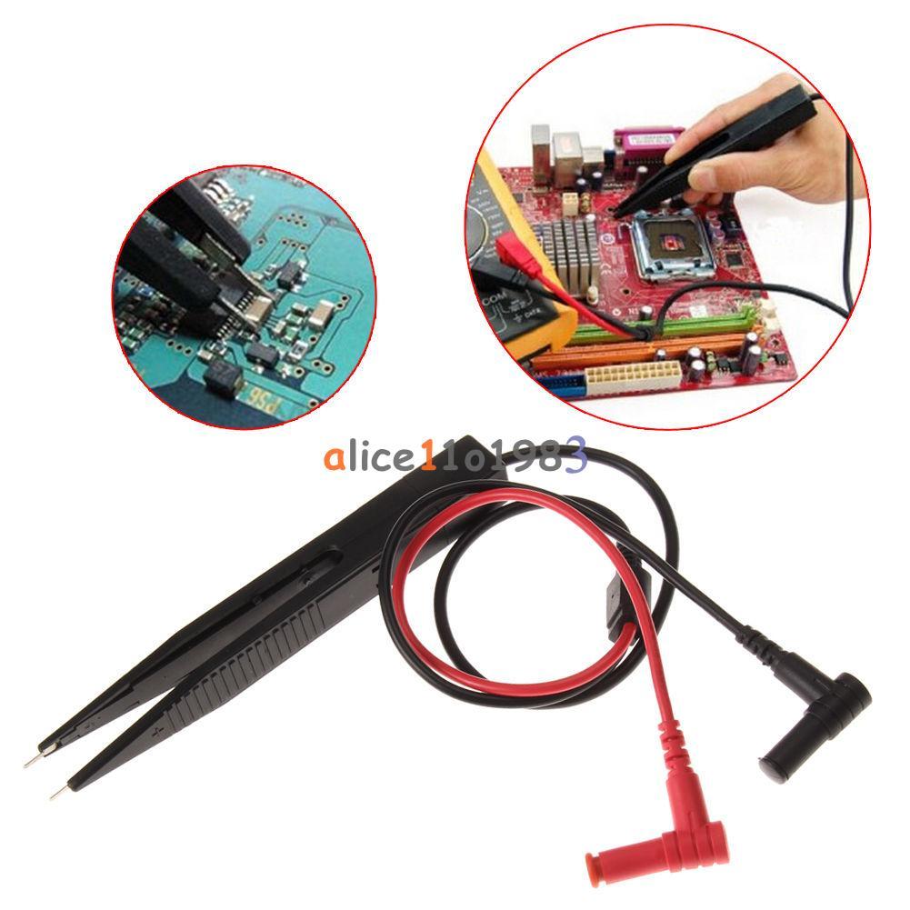 SMD Inductor Test Clip Probe Tweezers for Resistor Multimeter Capacitor