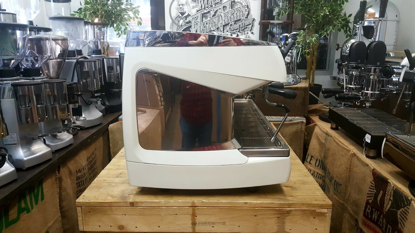 NUOVA SIMONELLI AURELIA II DIGIT 3 GROUP HIGH CUP WHITE ESPRESSO COFFEE MACHINE