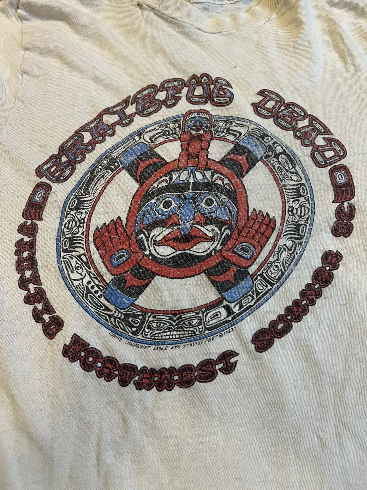 Grateful Dead Shirt T Shirt Vintage 1982 Veneta Oregon OR Field Trip 8/28/82 Med